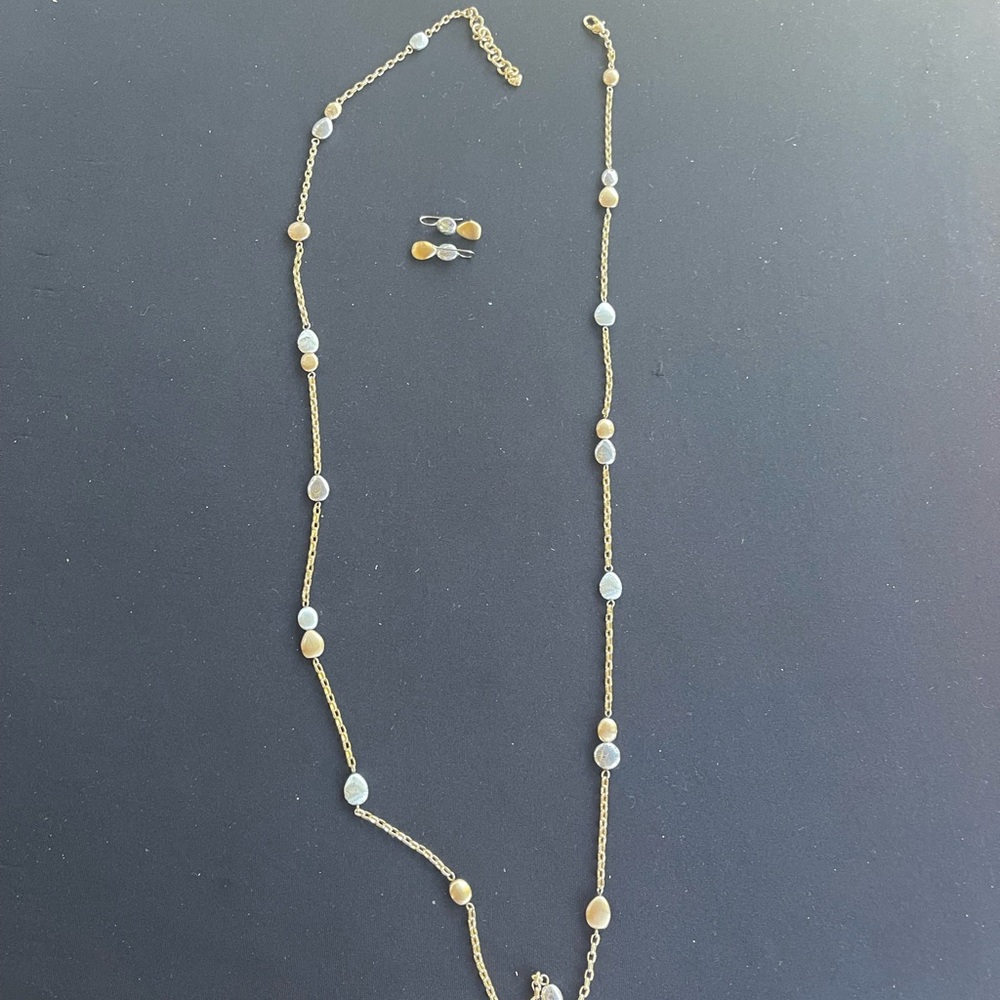 Brighton Gold and Silver Necklace with Gem Accents
